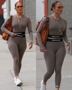 Jennifer Lopez wore figure-flattering leggings and a crop top that hugged her curves. But accidentally let passersby see this…