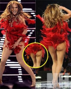 Jennifer Lopez “exposed” her round butt on stage