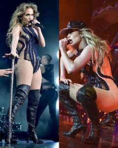 Shaking her booty! Jennifer Lopez sports skimpy body suit and thigh-high boots for private concert in Atlanta